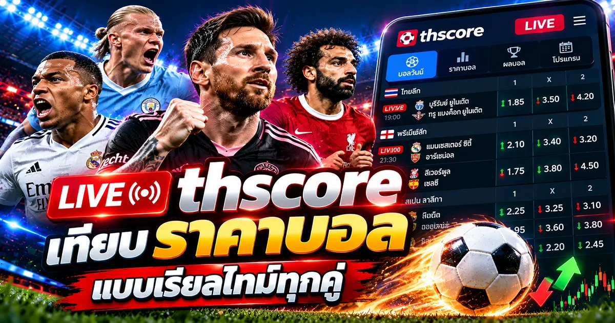 live thscore เทียบ ราคาบอล
